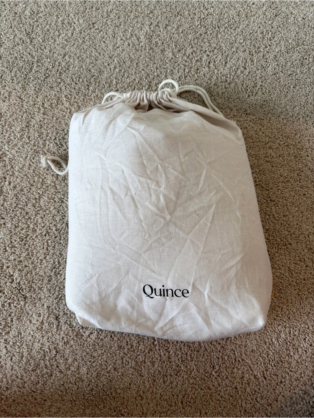 Quince Ivory European Linen Double Flange Duvet Cover Full/Queen